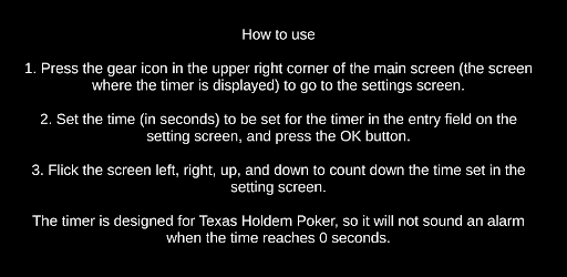 PokerShotClock Screen 2