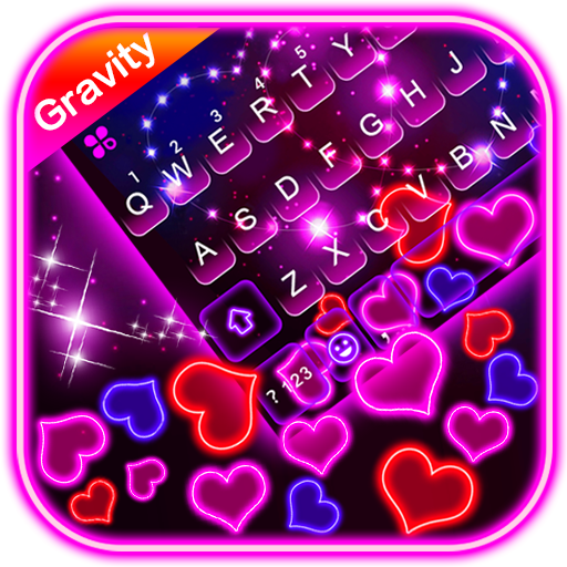 Neon Hearts Gravity Keyboard T 1.0 Icon