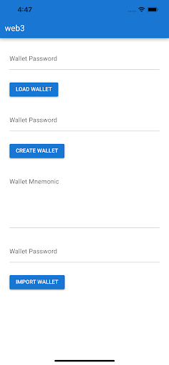 Android application web3 screenshort