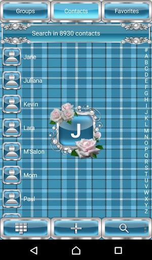 White Roses Dialer theme Screen 2