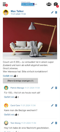 Android application TeamSchwechat screenshort