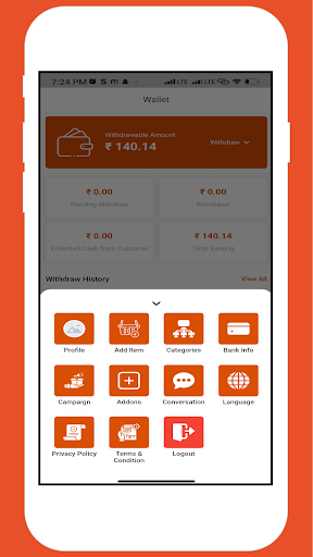 Android application botana partner screenshort