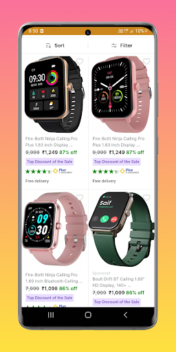 Smart Watch Shopping App Screen 2