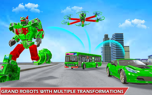Drone Bus Robot Car Game - Transforming Robot Game 1.1.4 Screenshots 9