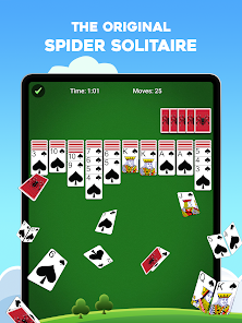 Play the classic card game Spider Solitaire online and for free