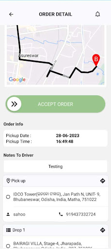 Parcel Pro Driver Screen 3