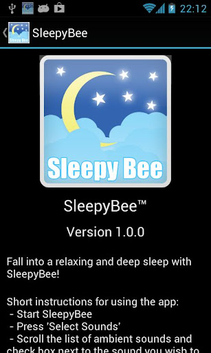Android application SleepyBee screenshort