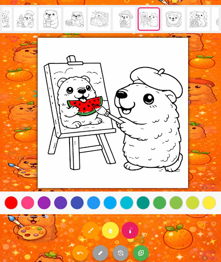 Capybara Coloring Book