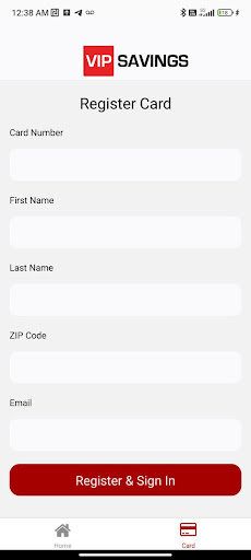 VIP SAVINGS Screen 2