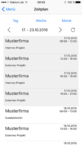 Android application TimeCatcher screenshort