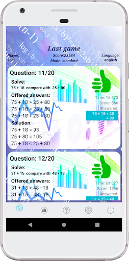 AndroMathick: Math test game Screen 3