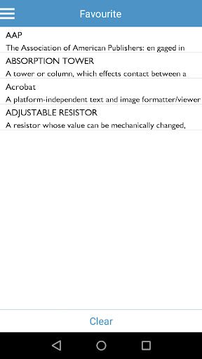 Engineering Dictionary Screen 3