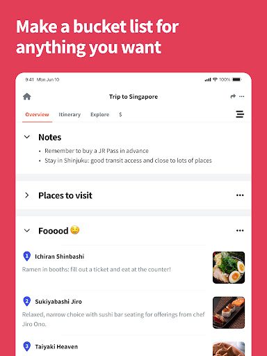 Screenshot of Wanderlog - Trip Planner App