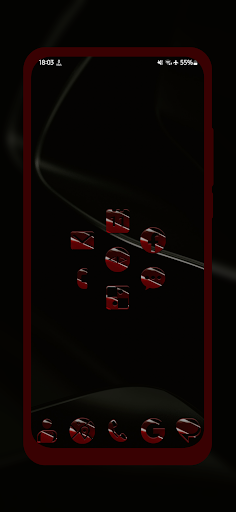 Red Waves Icon Pack Screen 3