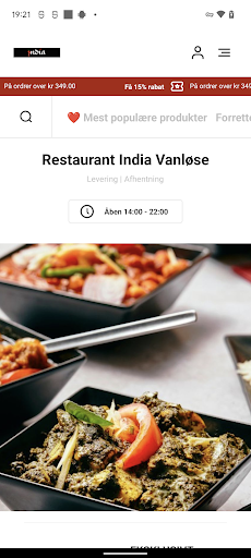 Android application Restaurant India DK screenshort