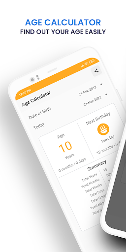 Android application Age Calculator screenshort