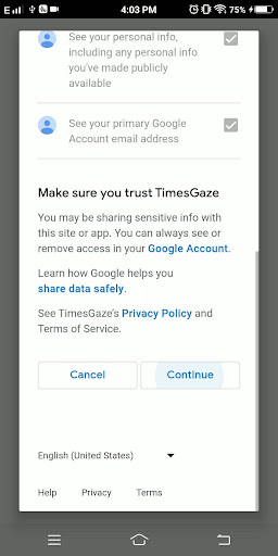 TimesGaze Screen 3