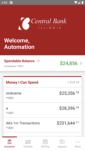 Central Bank Illinois Mobile Screen 3