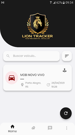 Android application Lion Tracker Rastreamento screenshort
