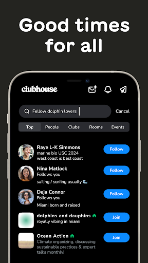 Clubhouse screenshot