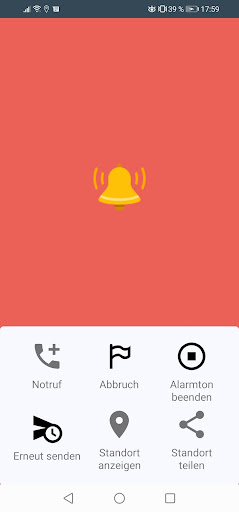 Hera - Notfall SMS App Screen 2
