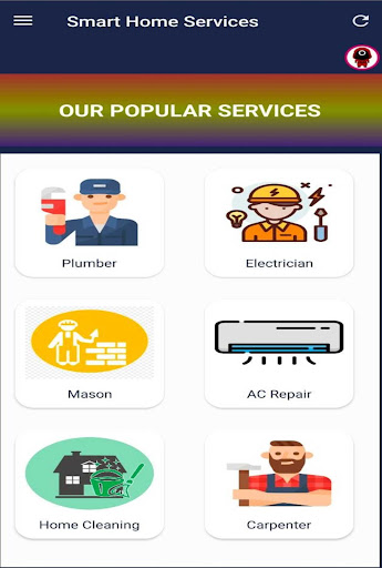 Android application Smart Home Services screenshort