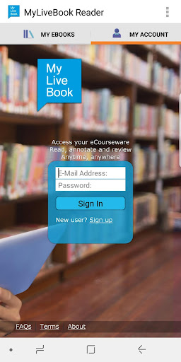 Android application MyLiveBook screenshort