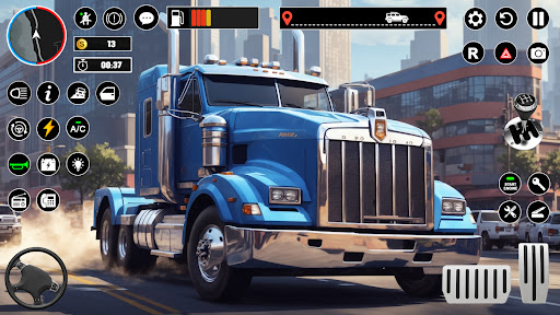 American Truck Driving Cargo