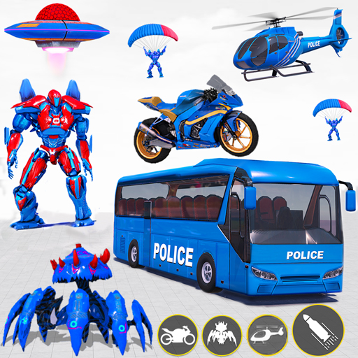 버스 로봇 자동차 전쟁 - 로봇 게임