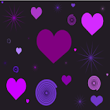 Panda Dark Purple Valentine icon
