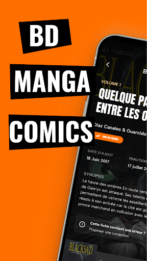 Android application BD mangas comics Stacks screenshort