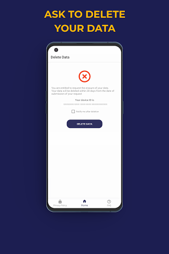Android application Quadrant Compliance Request screenshort