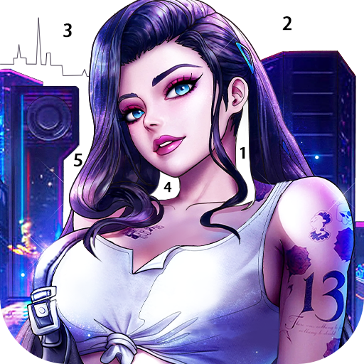 Neon Vibes Color By Number logo