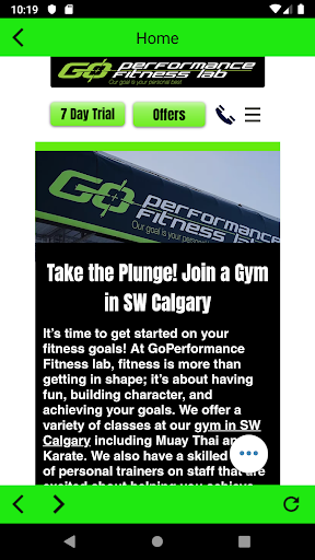 Android application GoPerformance screenshort