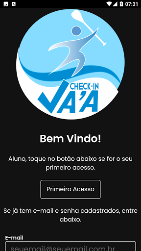 Android application CHECK-IN SPORTS screenshort