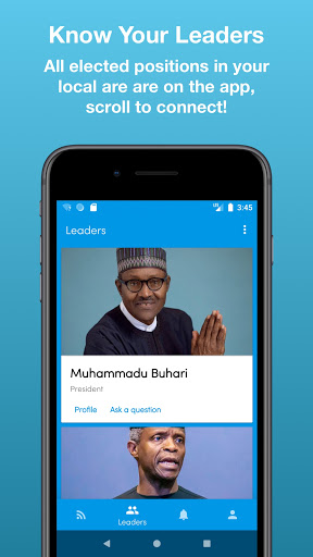 Android application Rate Your Leader NG screenshort