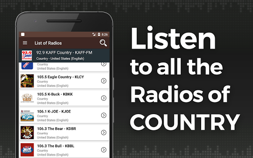 Android application Country Music Radio screenshort