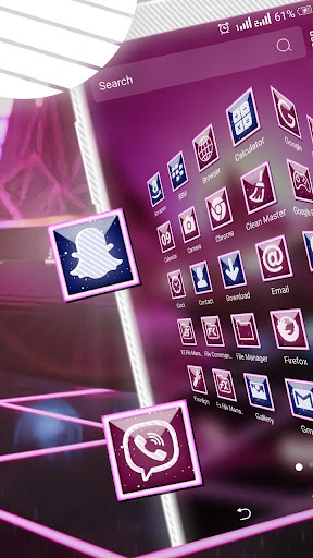 Retro Neon Car Launcher Theme Screen 3