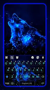 Neon Wolf 2 Keyboard Theme