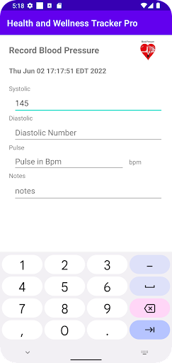 Health & Wellness Tracker Pro Screen 2