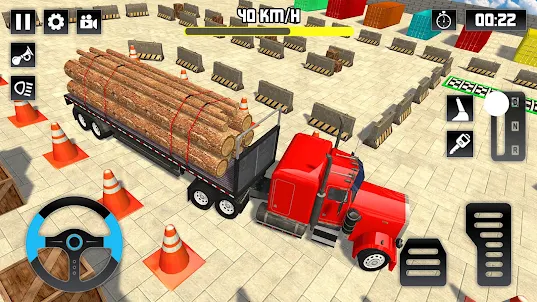 Log Transporter Truck Parking