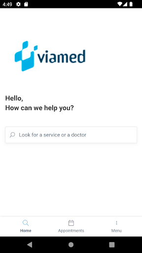 Android application ViamedSalud screenshort