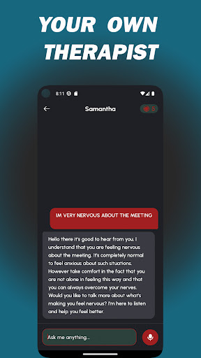 Samantha: Therapy Ai Chatbot Screen 3