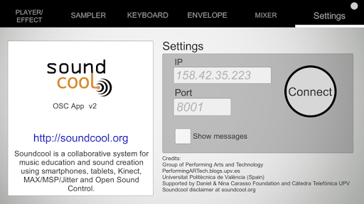 Android application Soundcool OSC App screenshort