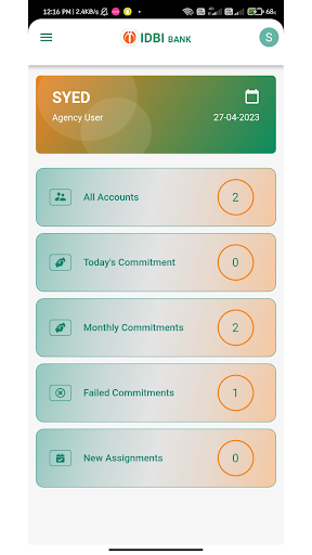 IDBI COLLECT Screen 2