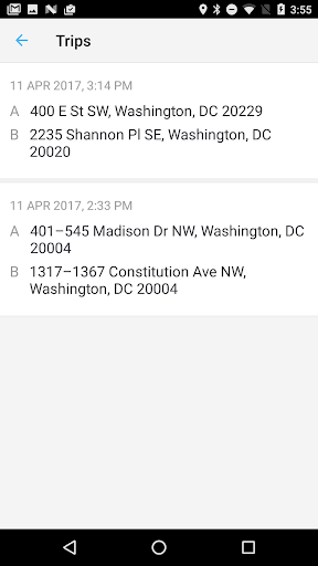 DFHV Limo App Screen 2