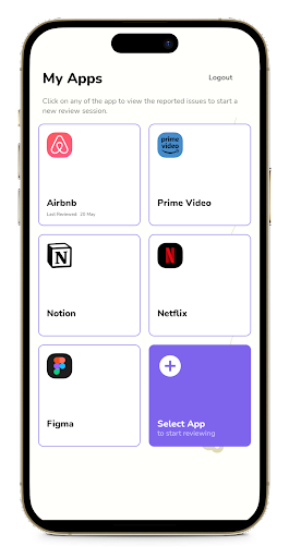 BugSmash: Review Mobile Apps Screen 2