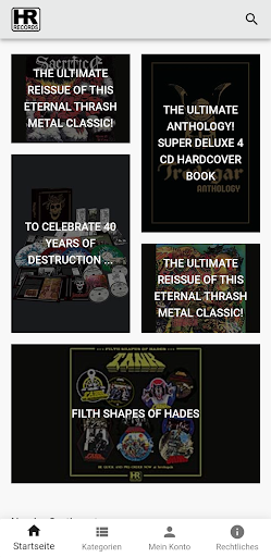 Android application High Roller Records Shop screenshort
