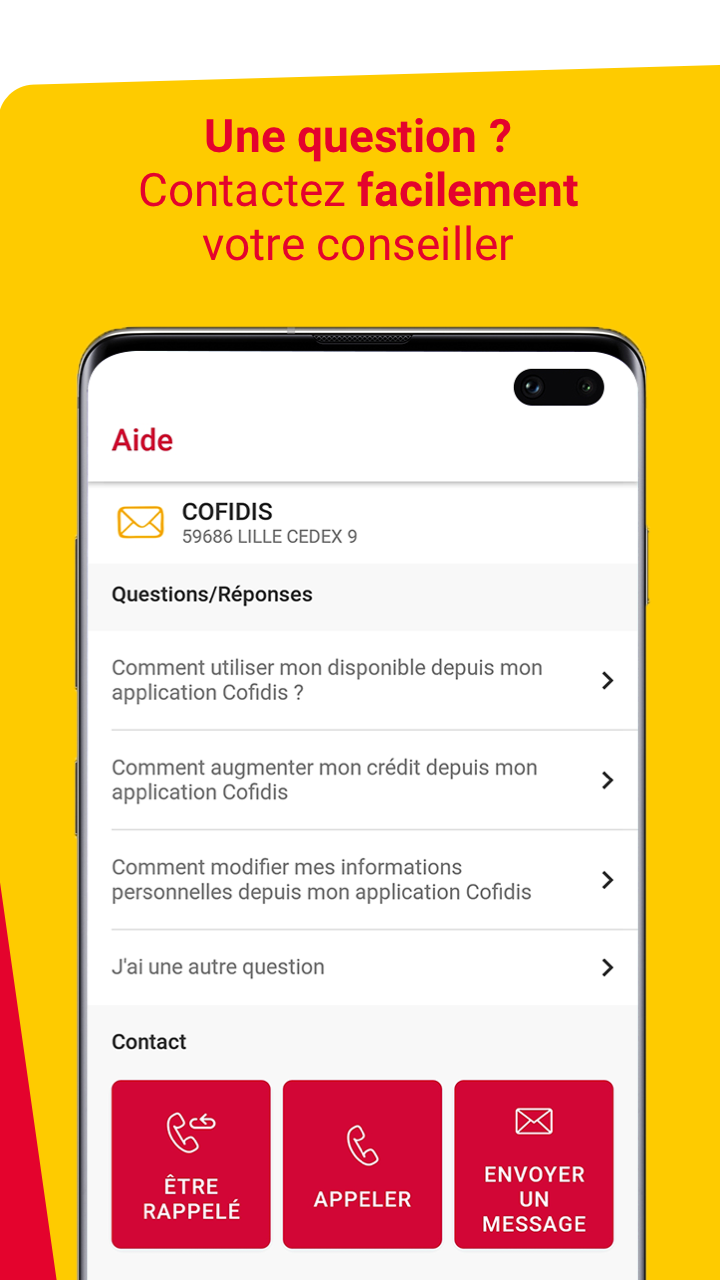 Android application Cofidis crédit et assurance screenshort