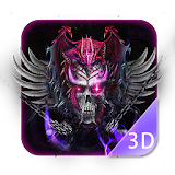 Dragon and bloody skull 3D launcher theme icon